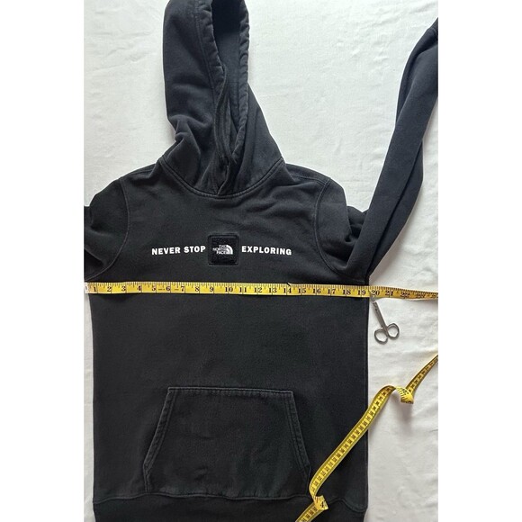 The North‎ Face Womens Small Black Hooded Sweatshirt Never Stop Exploring - Picture 4 of 9